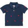 Boys Alec Embroidered Short Sleeve Shirt, Apples - Shirts - 1 - thumbnail