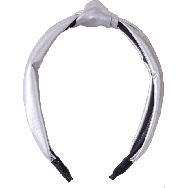 Lame Holly Knot Headband, Silver