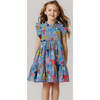 Jennifer Ruffle Neck Short Sleeve Dress, Bows On Bows - Dresses - 2