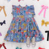 Jennifer Ruffle Neck Short Sleeve Dress, Bows On Bows - Dresses - 6