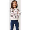 Girls Organic Terry Crew Neck Long Sleeve Sweatshirt, Mini Half Hearts - Sweatshirts - 2