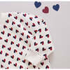 Girls Organic Terry Crew Neck Long Sleeve Sweatshirt, Mini Half Hearts - Sweatshirts - 4