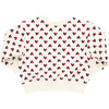 Girls Organic Terry Crew Neck Long Sleeve Sweatshirt, Mini Half Hearts - Sweatshirts - 6