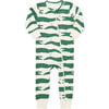 Baby's Organic Long Sleeve Zipper Romper, Crocodile Stars - Rompers - 1 - thumbnail