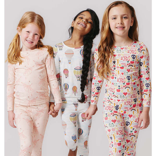 Bamboo Long Sleeve Top & Elastic Waist Pajama Set, Journal Doodle - Pajamas - 2