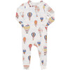Baby's Bamboo Long Sleeve Zipper Romper, Hot Air Balloons - Rompers - 1 - thumbnail