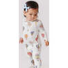 Baby's Bamboo Long Sleeve Zipper Romper, Hot Air Balloons - Rompers - 2