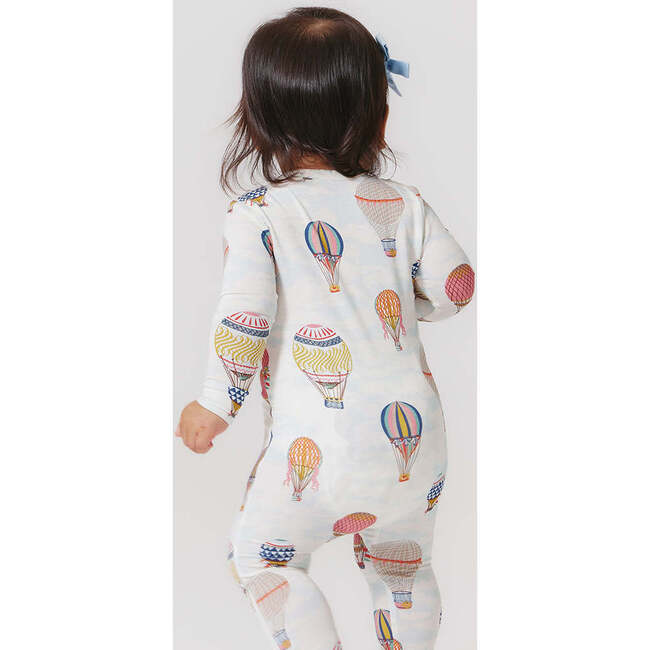 Baby's Bamboo Long Sleeve Zipper Romper, Hot Air Balloons - Rompers - 3