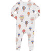 Baby's Bamboo Long Sleeve Zipper Romper, Hot Air Balloons - Rompers - 5