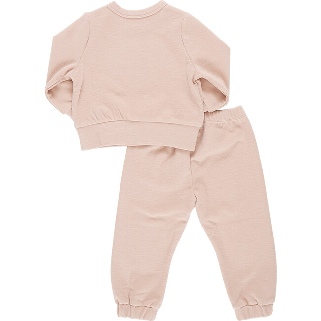 Baby's Cordy Long Sleeve Top & Elastic Waist Pant Set, Beige - Loungewear - 5