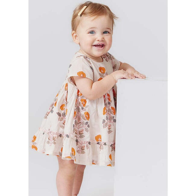 Baby Girls Niley Short Sleeve Tiered Dress Set, Cloud Bouquet Floral - Dresses - 4