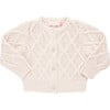 Baby Girls Katrina Glitter Button Knit Sweater, Cream - Sweaters - 1 - thumbnail