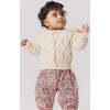 Baby Girls Katrina Glitter Button Knit Sweater, Cream - Sweaters - 2