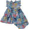 Baby Girls Jennifer Ruffle Neck Dress Set, Bows On Bows - Dresses - 6