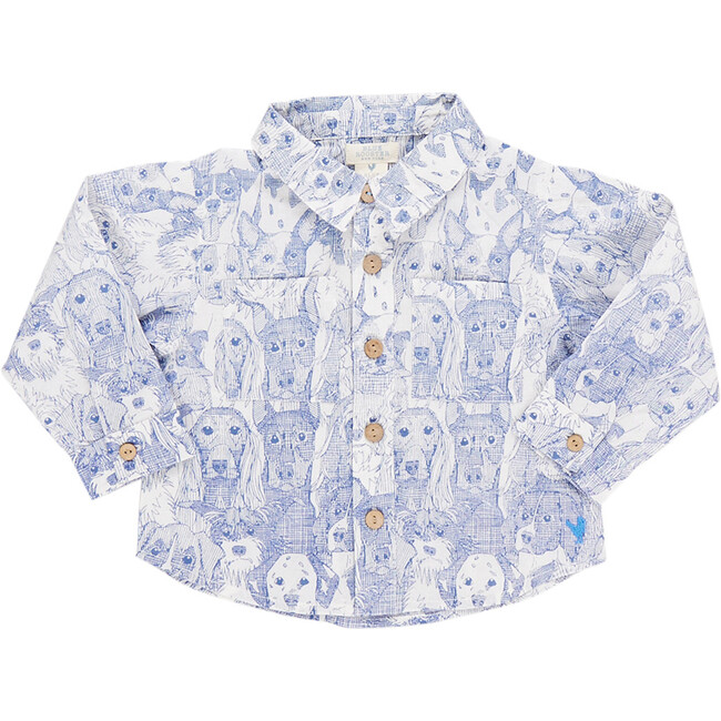 Baby Boys Jack Long Sleeve Collared Shirt, Dogs A Plenty