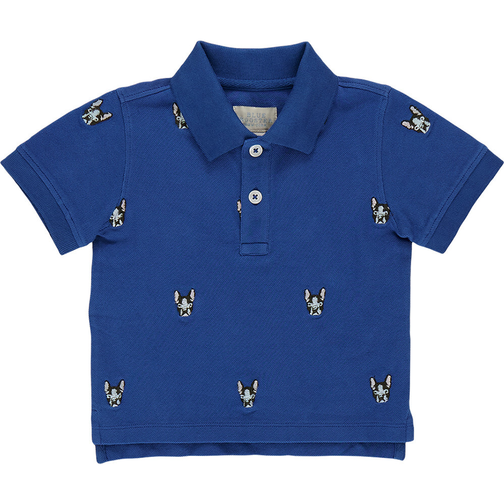 Baby Boys Alec Embroidered Short Sleeve Shirt, Bulldog - Shirts - 1