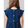 Adaline Embroidered Ruffle Cap Sleeve Knit Dress, Apples - Dresses - 5