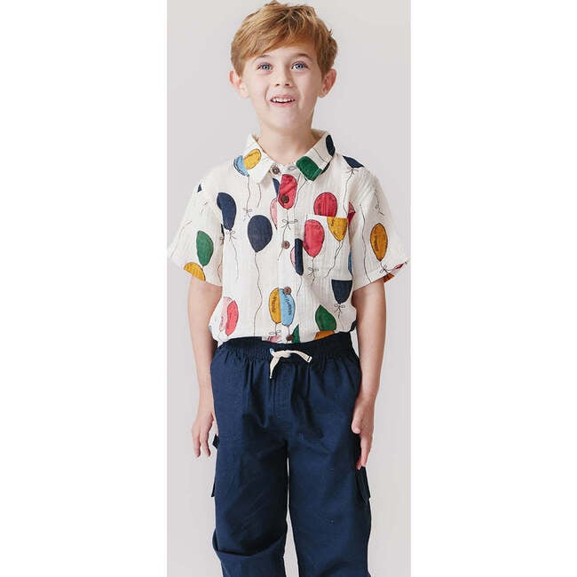 Boys Jack Short Sleeve Collared Shirt, Balloon Bunches - Shirts - 2