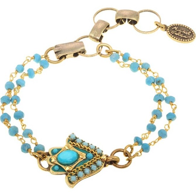 Howlite Turquoise Hamsa Bracelet