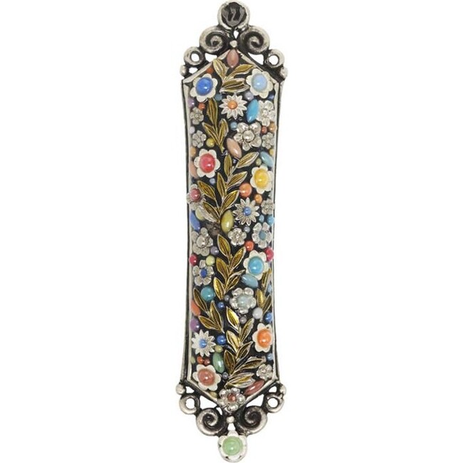 Mezuzah in Dark Floral