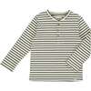 Cherokee Ribbed Striped Raglan Sleeve Tee, Beige & Bronco - T-Shirts - 1 - thumbnail