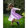 Twirly Dress in Lavender Stretch Velvet - Dresses - 2