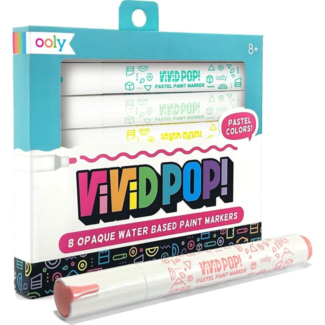 Vivid POP Opaque Water Based Paint Markers, Pastel Colors