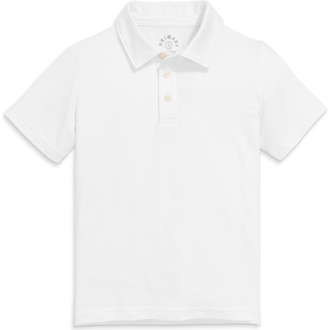 Short Sleeve Flexknit Polo, White