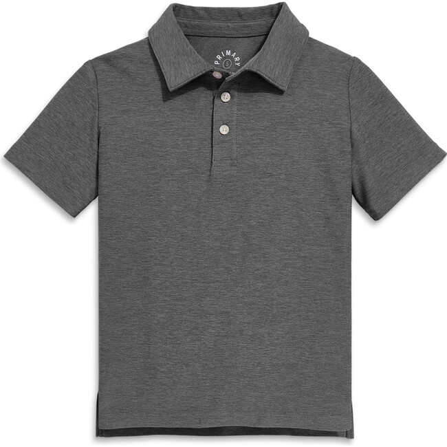 Short Sleeve Flexknit Polo, Charcoal