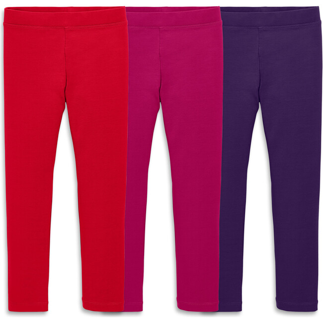 Classic Legging 3-Pack, Raspberry Mix