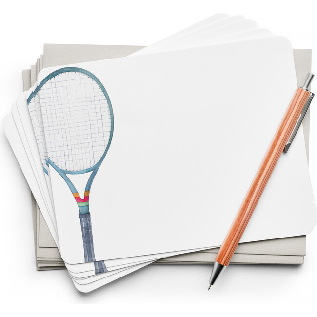 Set of 8 Flat Noteacrds, Tennis