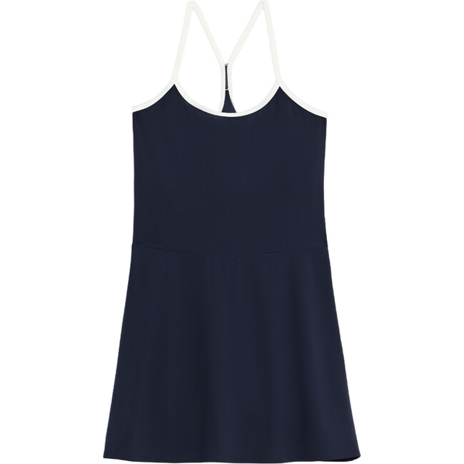 Women's Simona Airweight Racer Back Tank Dress, Indigo & White