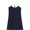 Women's Simona Airweight Racer Back Tank Dress, Indigo & White - Dresses - 1 - thumbnail