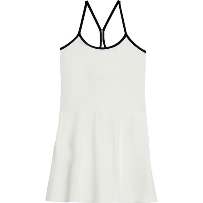 Women's Simona Airweight Racer Back Tank Dress, White & Indigo