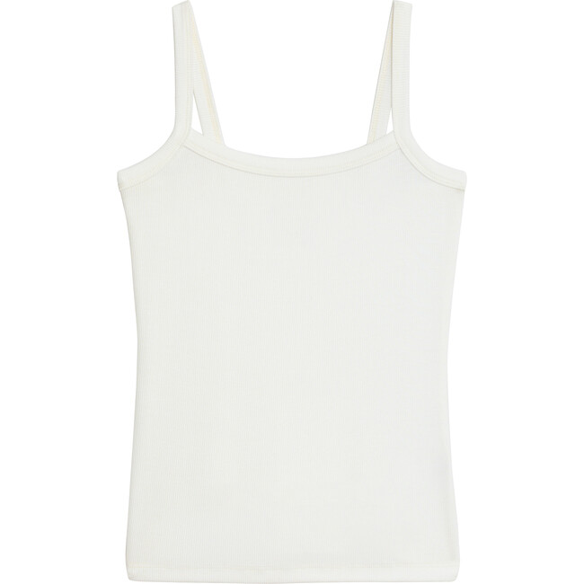 Women's Romy Rib Square Neck Tank, White