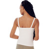 Women's Romy Rib Square Neck Tank, White - Tank Tops - 3