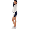 Women's Warm Up Crop Fleece Sweatshirt, Heather Grey & White - Sweatshirts - 5