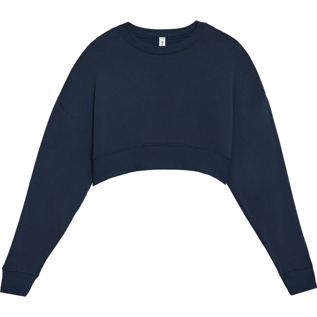 Women's Noah Fleece Crop Sweatshirt, Indigo