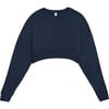 Women's Noah Fleece Crop Sweatshirt, Indigo - Sweatshirts - 1 - thumbnail