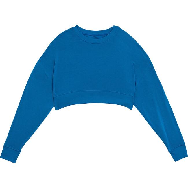 Women's Noah Fleece Crop Sweatshirt, Stone Blue