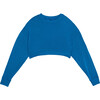 Women's Noah Fleece Crop Sweatshirt, Stone Blue - Sweatshirts - 1 - thumbnail