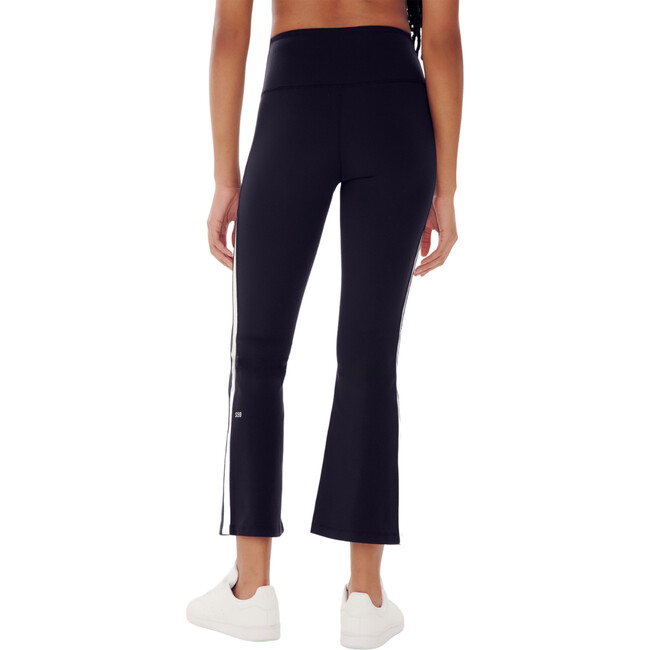 Women's Raquel High Waist Crop Pant , Black & White - Pants - 3