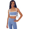 Women's Monah Techflex Rigor Bra, Steel Blue & White - Bras - 4