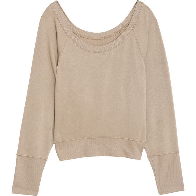 Women's Indy Dolman Fleece Sweatshirt, Latte