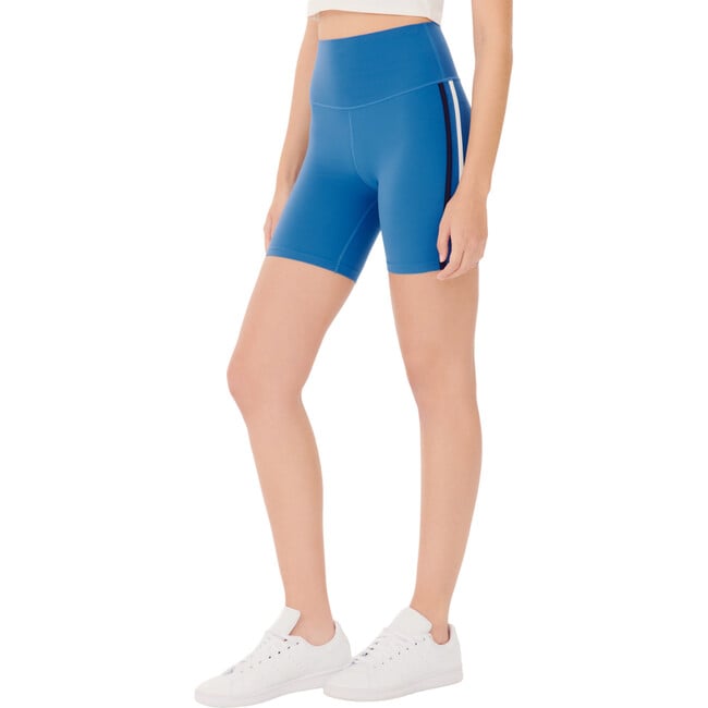 Women's Ella High Waist Airweight Shorts, Stone Blue & Indigo - Shorts - 5