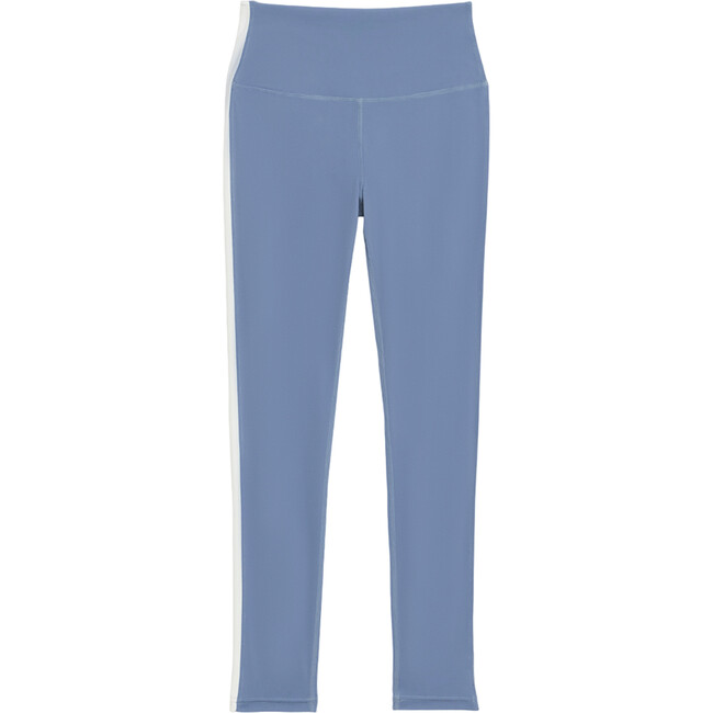 Women's Clare High Waist Rigor Ankle Legging, Steel Blue & White