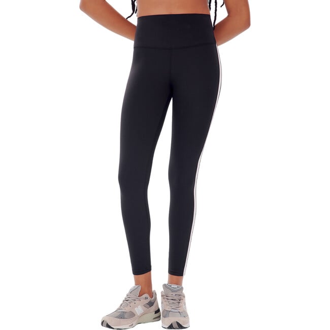 Women's Clare High Waist Rigor Ankle Legging, Black & White - Leggings - 2