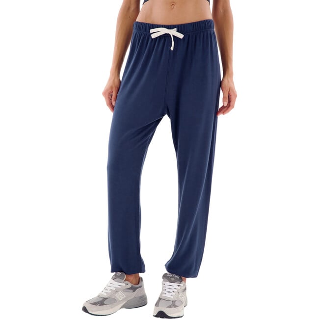 Women's Andie Oversized Fleece Sweatpant, Indigo - Sweatpants - 3