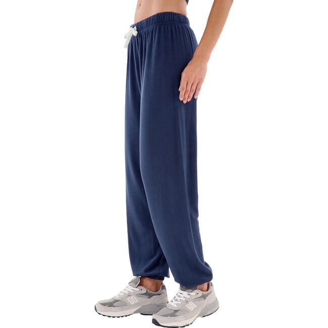 Women's Andie Oversized Fleece Sweatpant, Indigo - Sweatpants - 5