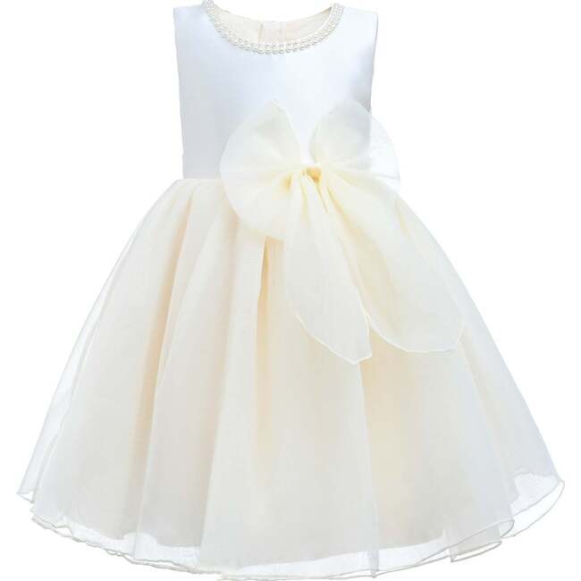 Felice Tulle Bow Dress, Champagne